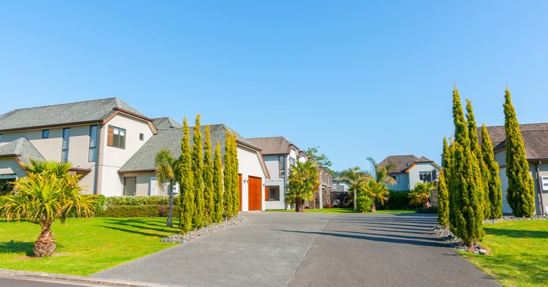 Houses with a shared driveway