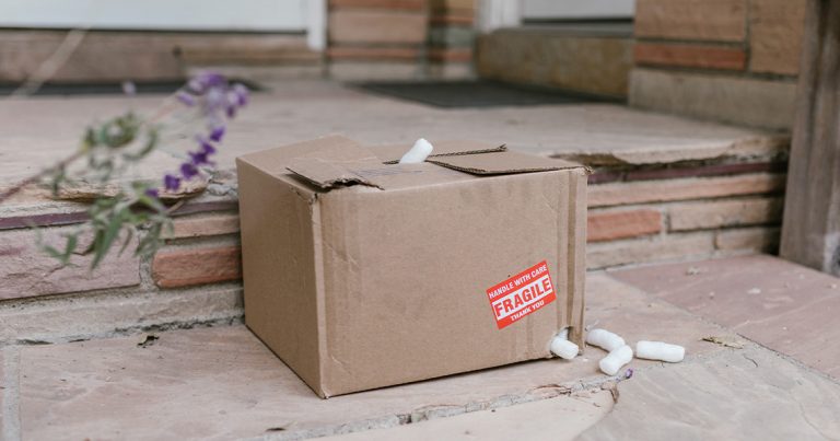 A damaged package