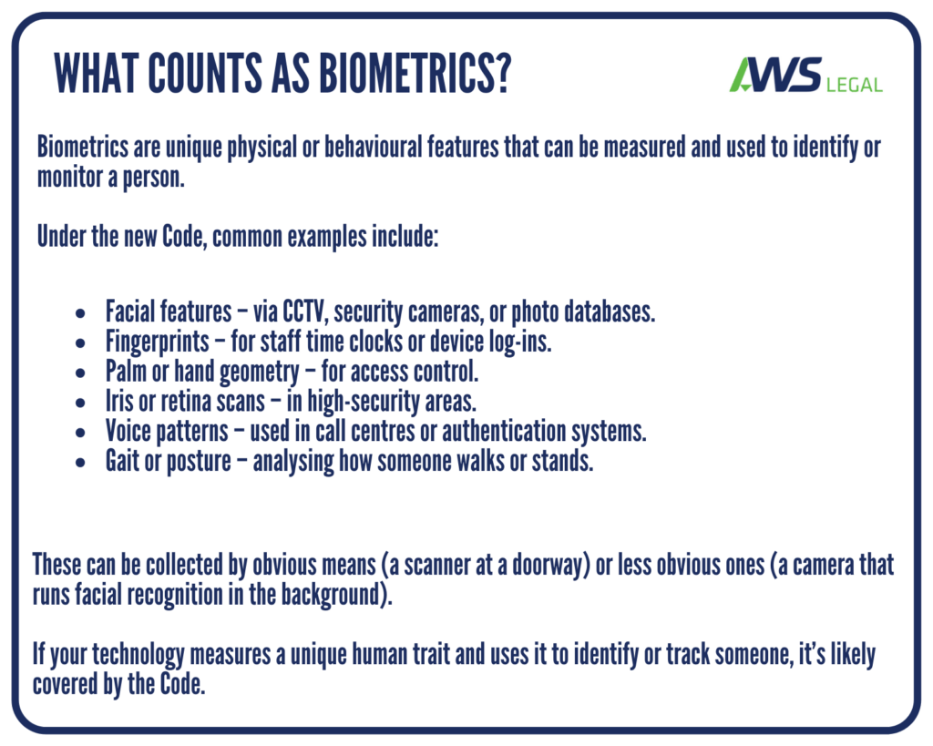 what counts as biometric nz aws